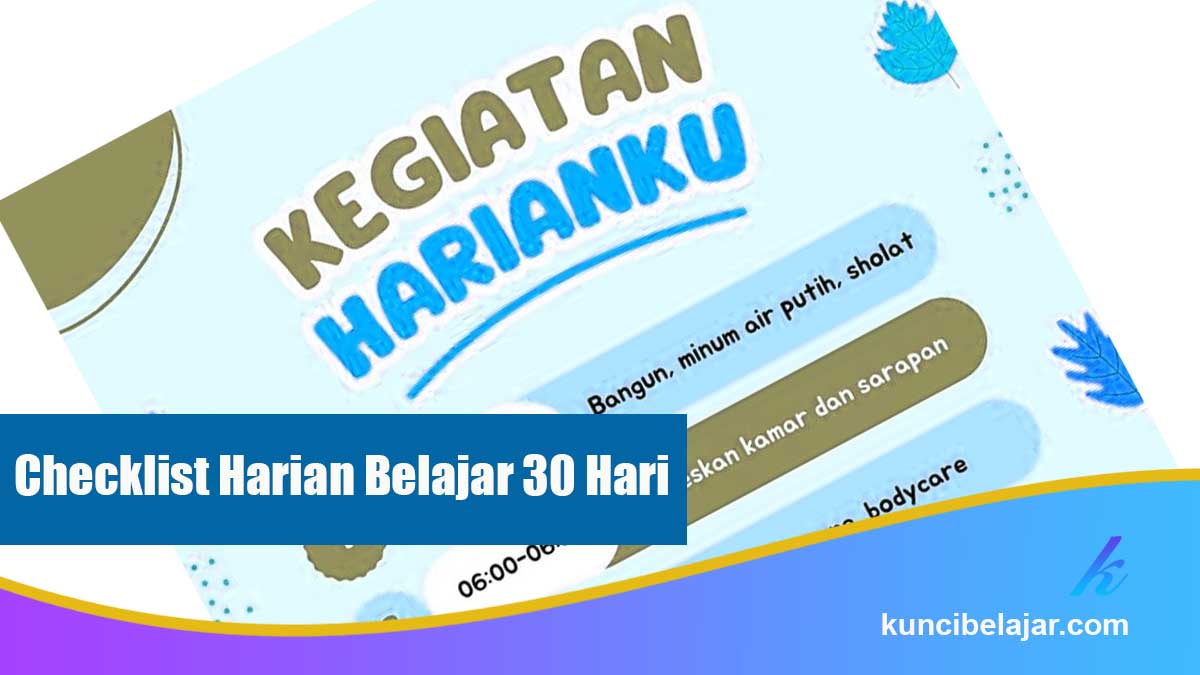Checklist Harian Belajar 30 Hari